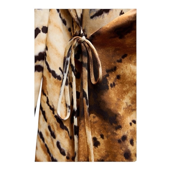 🐯 ZARA Woman Animal Print Dress | Size XS | New - Picture 6 of 10